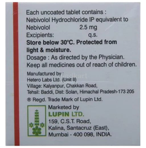 nebistar 2.5mg tablet 15's